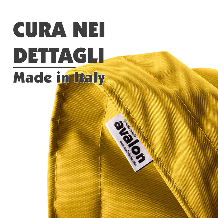 Pouf Cuscino Thin medio sacca vuota in tessuto antistrappo impermeabile Jive per interno dim.135x90 cm