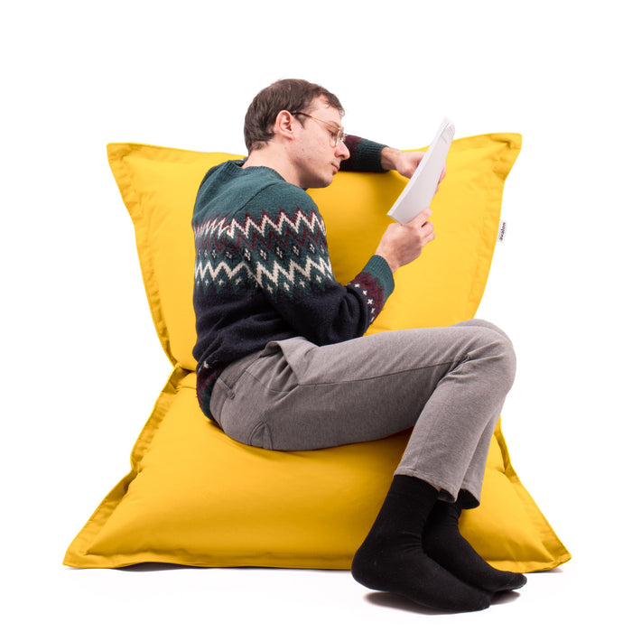 Pouf poltrona Cuscino Thin medio Jive con Sacca interna Imbottito in tessuto antistrappo impermeabile per interno dim.90x135 cm