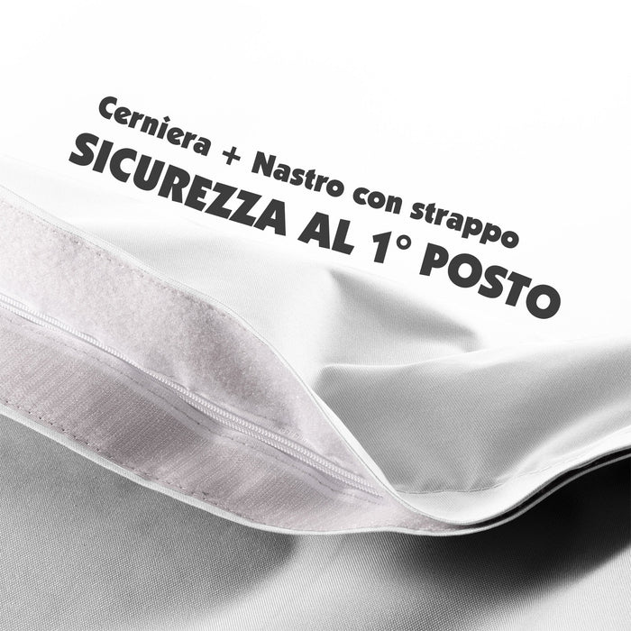 Pouf Cuscino Thin medio sacca vuota in tessuto antistrappo impermeabile Jive per interno dim.135x90 cm