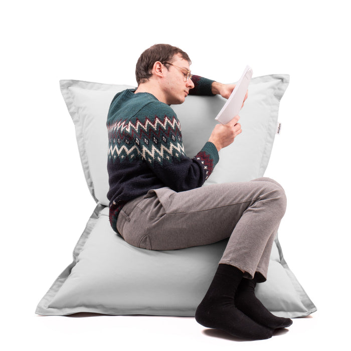 Pouf Cuscino Thin medio sacca vuota in tessuto antistrappo impermeabile Jive per interno dim.135x90 cm