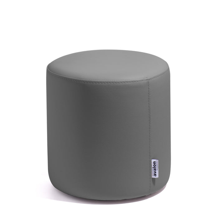 Avalon Tavolino Pouf Rigido Cilindro Similpelle Mamba Trendy Classe 1-IM Ignifugo per Interno ed Esterno. Dim: Ø35 cm X H32 cm