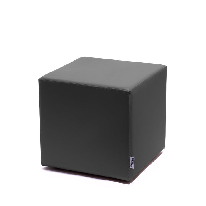 Avalon Pouf Rigido Cubo Similpelle Mamba Trendy Classe 1-IM Ignifugo per Interno ed Esterno. Dim: Larg. 45 cm X Prof. 45 cm X Alt. 43 cm