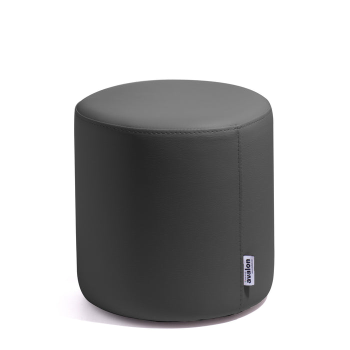 Avalon Tavolino Pouf Rigido Cilindro Similpelle Mamba Trendy Classe 1-IM Ignifugo per Interno ed Esterno. Dim: Ø35 cm X H32 cm