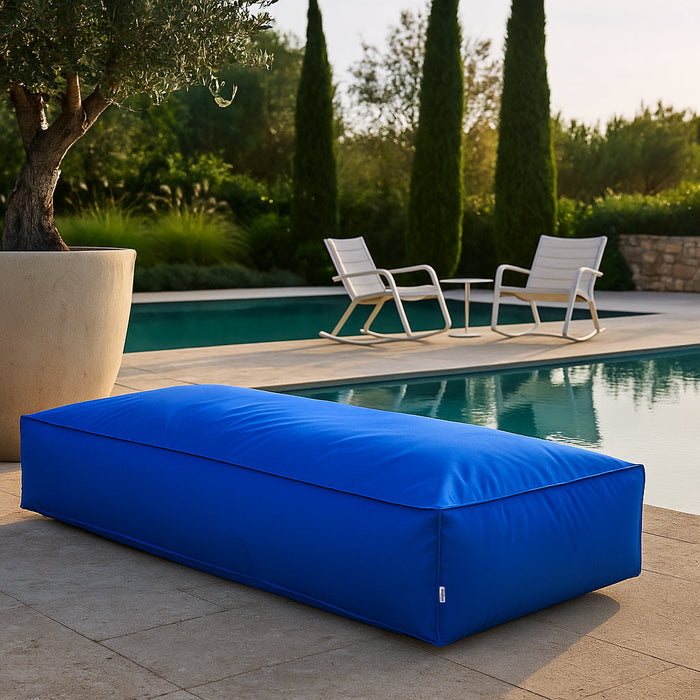 Pouf Lettino Isola Avalon per esterno in tessuto poliestere Samba con sacca interna sfoderabile Dim: 200xH50 cm