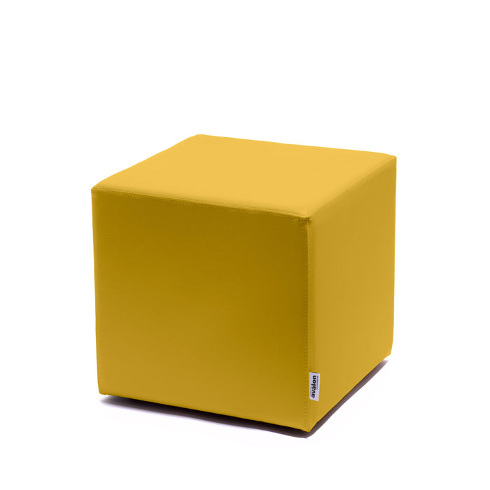 Avalon Pouf Rigido Cubo Similpelle Mamba Trendy Classe 1-IM Ignifugo per Interno ed Esterno. Dim: Larg. 45 cm X Prof. 45 cm X Alt. 43 cm