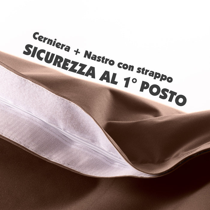 Pouf Cuscino Thin gigante sacca vuota in tessuto antistrappo impermeabile Jive per interno dim.200x140cm