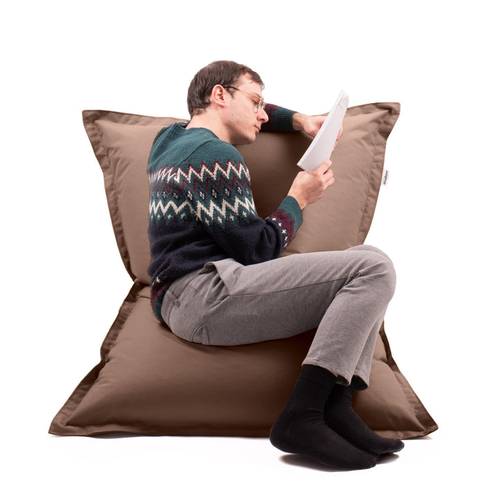 Pouf Cuscino Thin medio sacca vuota in tessuto antistrappo impermeabile Jive per interno dim.135x90 cm