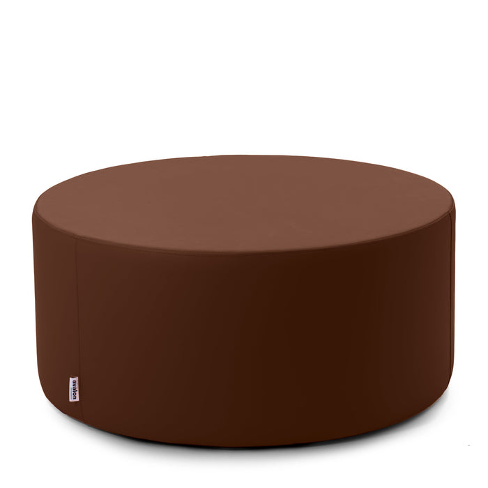 Avalon Pouf Rigido Cilindro Similpelle Mamba Trendy Classe 1-IM Ignifugo per Interno ed Esterno. Dim: Ø90 cm X H43 cm