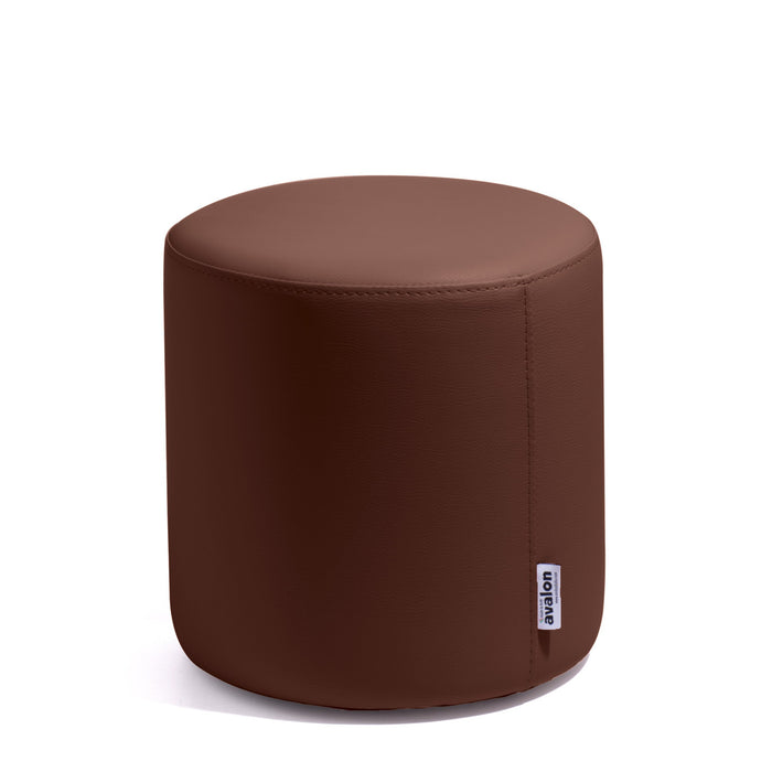 Avalon Tavolino Pouf Rigido Cilindro Similpelle Mamba Trendy Classe 1-IM Ignifugo per Interno ed Esterno. Dim: Ø35 cm X H32 cm