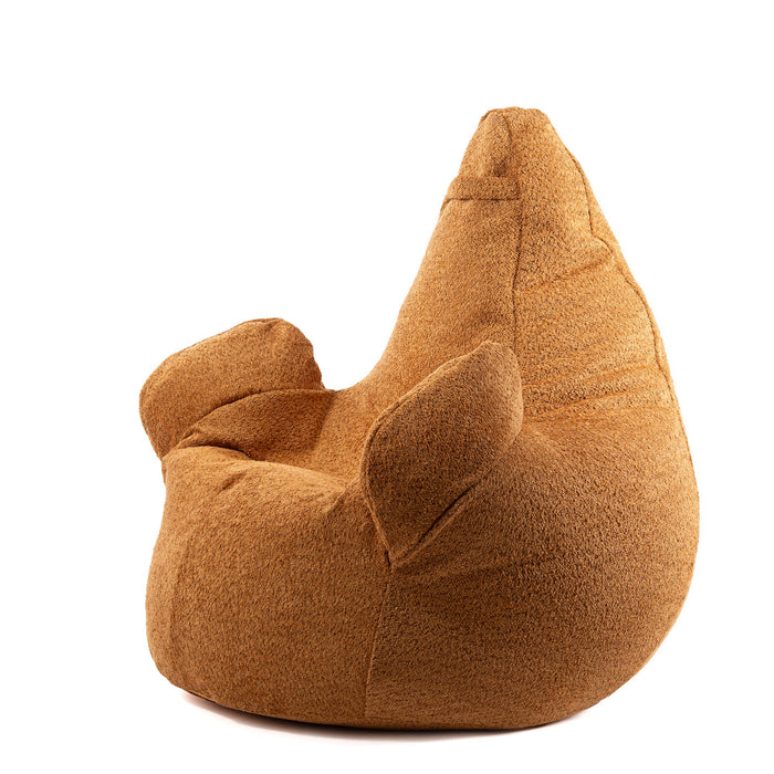 Pouf Poltrona Sacco Gigante XL Ploof Avalon in tessuto Bouclè per interno dim. Ø95 x H105 cm