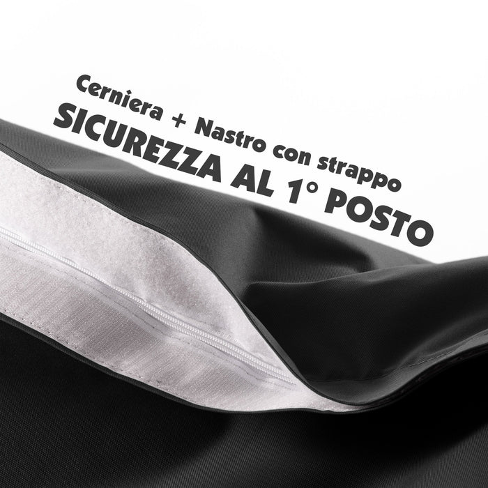 Pouf Cuscino Thin medio sacca vuota in tessuto antistrappo impermeabile Jive per interno dim.135x90 cm