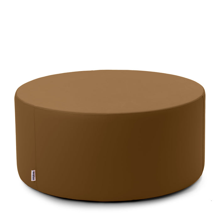 Avalon Tavolino Pouf cilindro rigido Similpelle Mamba Trendy Classe 1-IM Ignifugo per Interno ed Esterno. Dim: Ø90 cm X H40 cm
