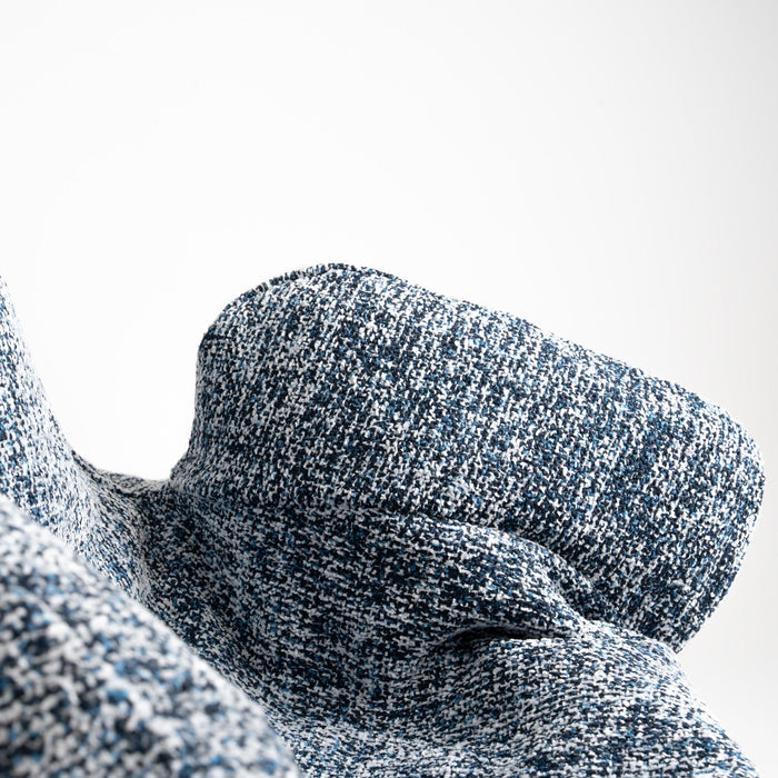 Pouf Poltrona Sacco Super Gigante XXL Ploof Avalon in tessuto Grisaglia per interno dim. Ø105 x H115 cm