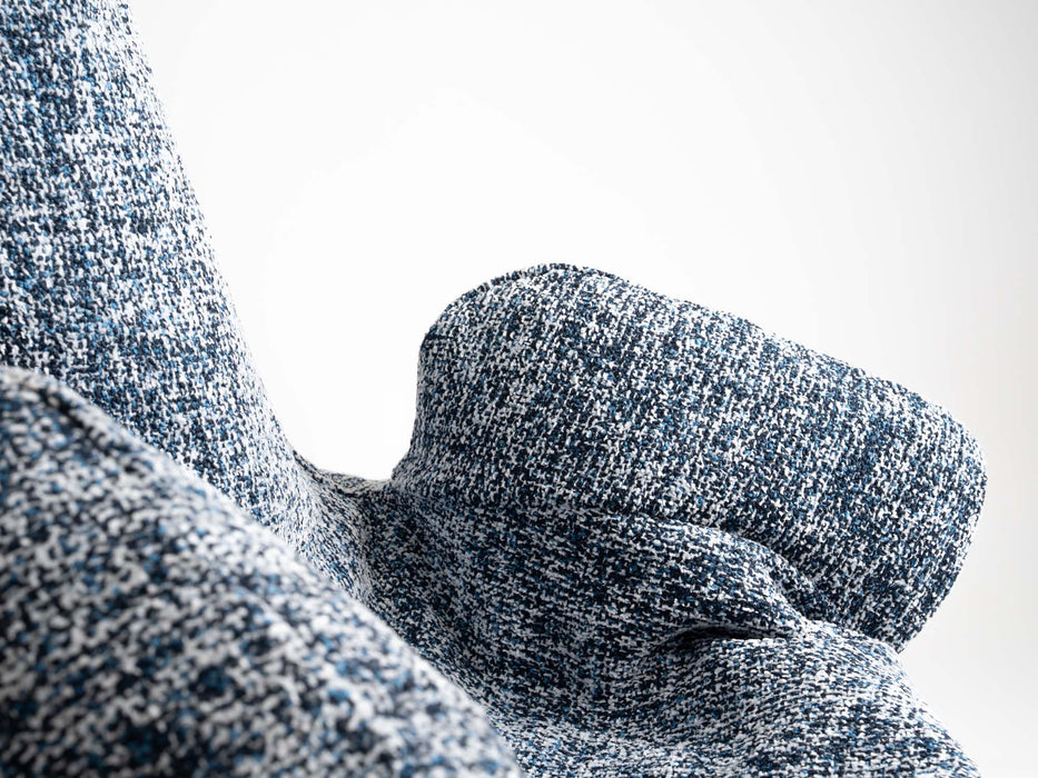 Pouf Poltrona Sacco Super Gigante XXL Ploof Avalon in tessuto Grisaglia per interno dim. Ø105 x H115 cm