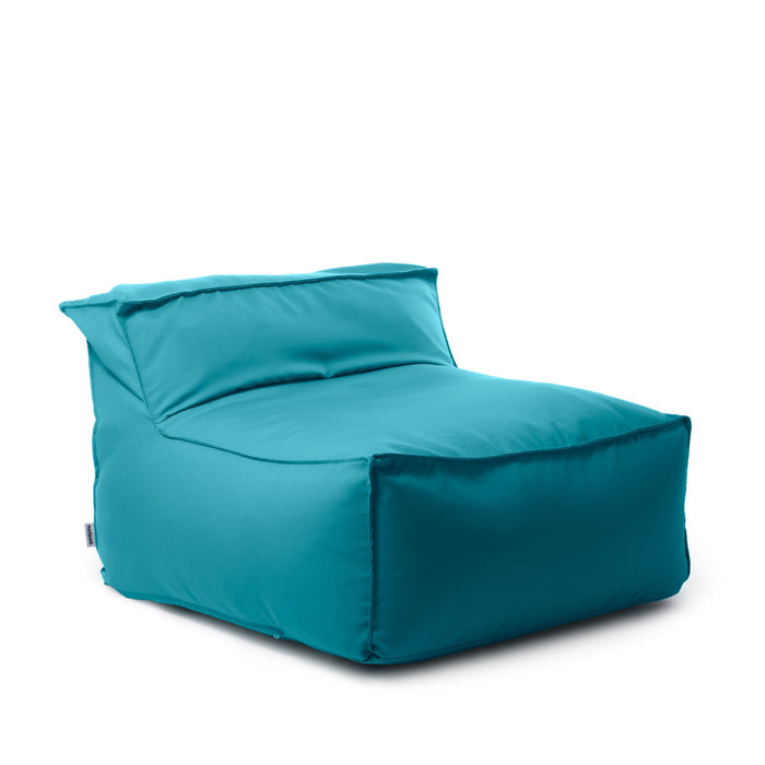 Pouf poltrona 1 posto Deluz Avalon in tessuto Tropical per esterno. Dim: 98x98x65 cm