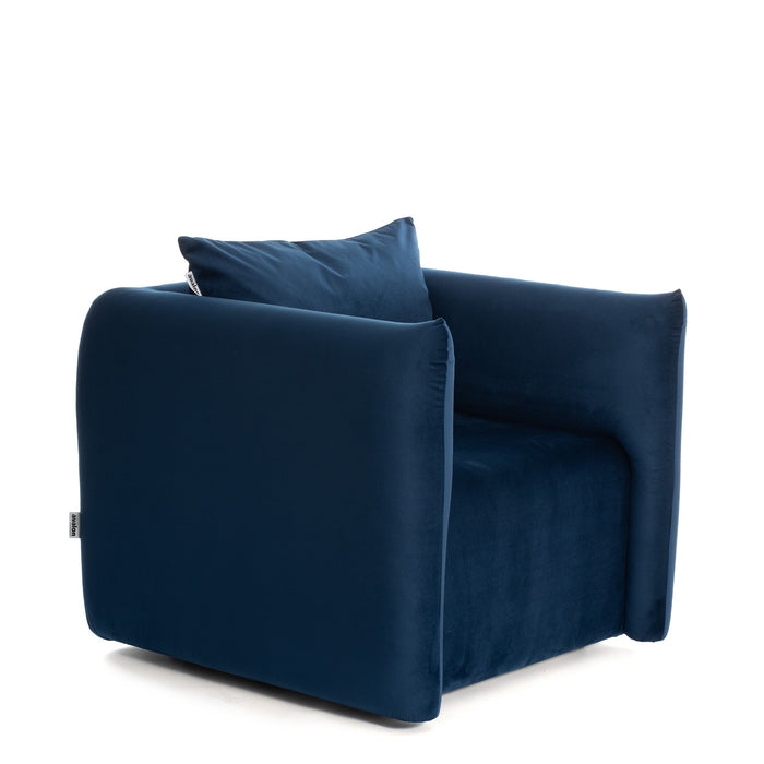 Poltrona Hug Avalon in Velluto per Sala d'attesa o Zona Living Dim: 84x84x H68cm