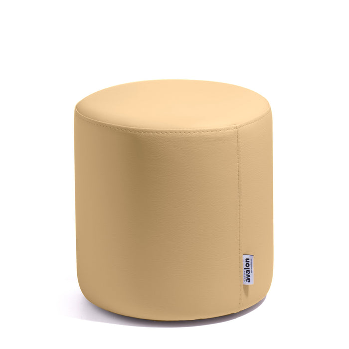 Avalon Tavolino Pouf Rigido Cilindro Similpelle Mamba Trendy Classe 1-IM Ignifugo per Interno ed Esterno. Dim: Ø35 cm X H32 cm