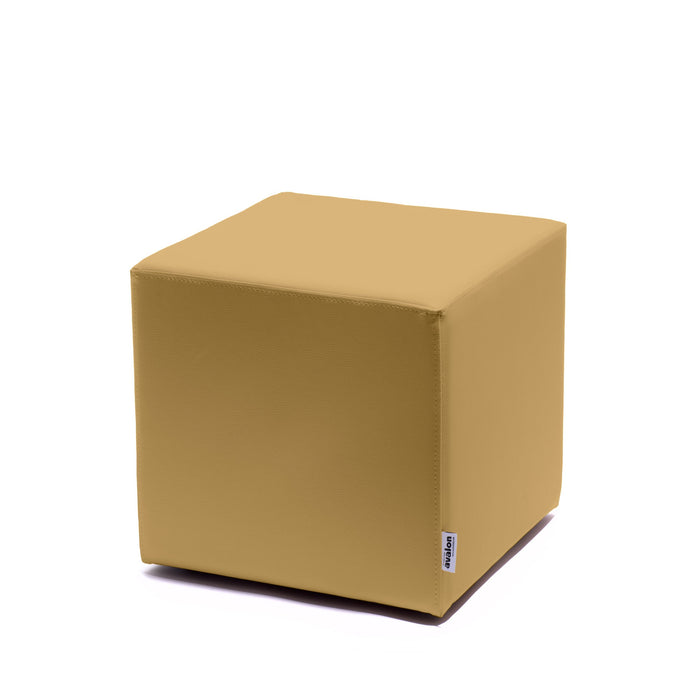 Avalon Pouf Rigido Cubo Similpelle Mamba Trendy Classe 1-IM Ignifugo per Interno ed Esterno. Dim: Larg. 45 cm X Prof. 45 cm X Alt. 43 cm