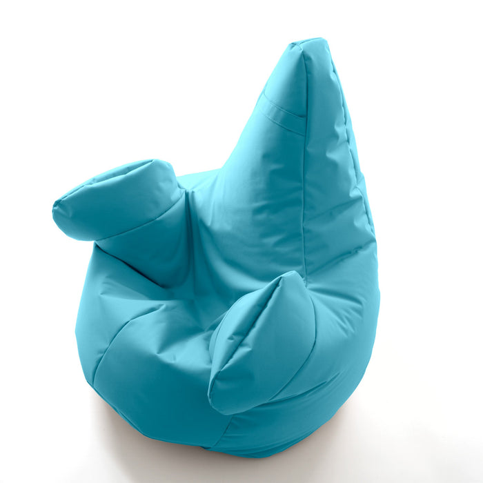 Pouf poltrona sacco Grande con braccioli Ploof, sfoderabile con sacca interna, Avalon in tessuto poliestere Jive per interno Imbottito, Antistrappo, Impermeabile Dim: Ø85 x H90 cm
