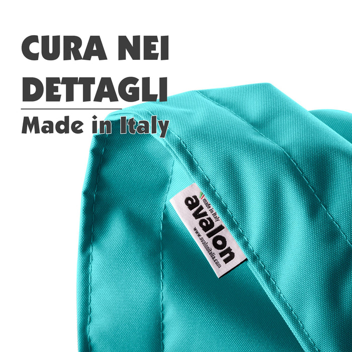 Pouf Cuscino Thin medio sacca vuota in tessuto antistrappo impermeabile Jive per interno dim.135x90 cm