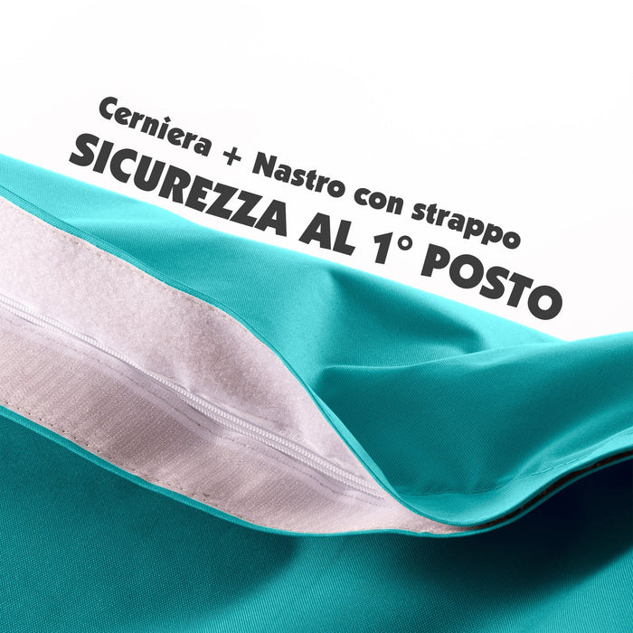 Pouf Cuscino Thin medio sacca vuota in tessuto antistrappo impermeabile Jive per interno dim.135x90 cm