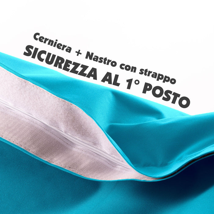 Pouf Cuscino Thin gigante sacca vuota in tessuto antistrappo impermeabile Jive per interno dim.200x140cm