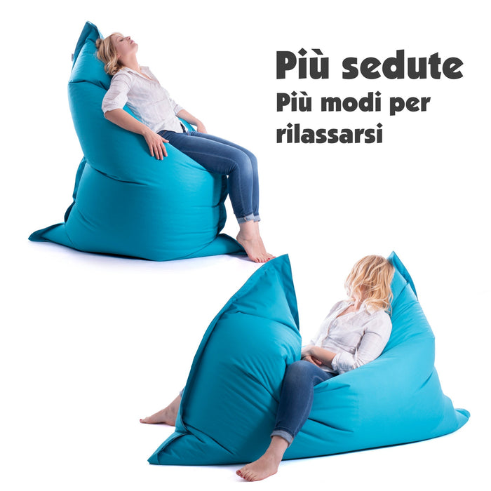 Pouf Cuscino Thin gigante sacca vuota in tessuto antistrappo impermeabile Jive per interno dim.200x140cm