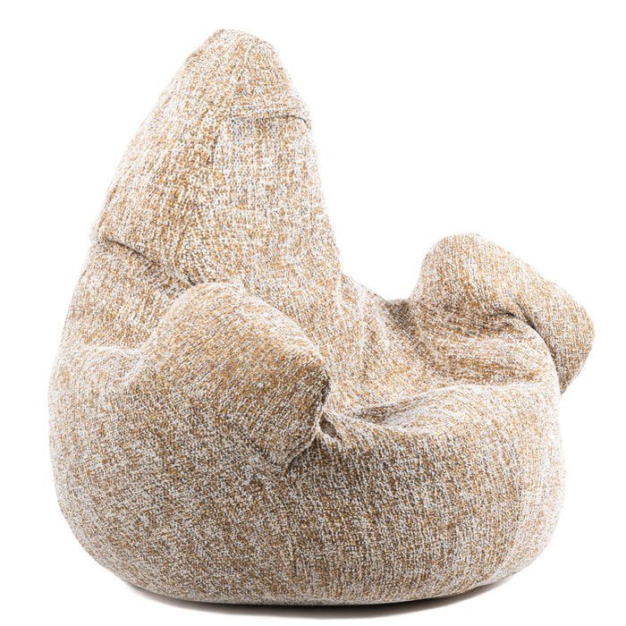 Pouf Poltrona Sacco Super Gigante XXL Ploof Avalon in tessuto Grisaglia per interno dim. Ø105 x H115 cm