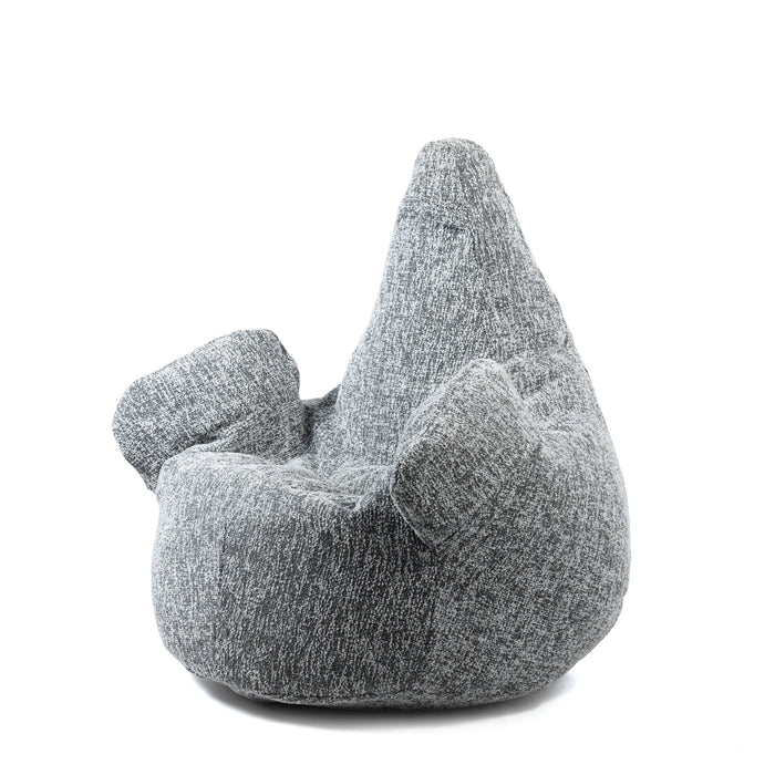 Pouf Poltrona Sacco Grande Ploof Avalon in tessuto Grisaglia per interno dim. Ø85 x H90 cm