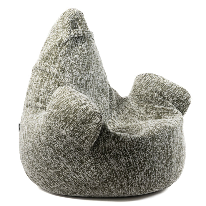 Pouf Poltrona Sacco Super Gigante XXL Ploof Avalon in tessuto Grisaglia per interno dim. Ø105 x H115 cm