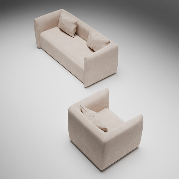 Poltrona Hug Avalon in Velluto per Sala d'attesa o Zona Living Dim: 84x84x H68cm