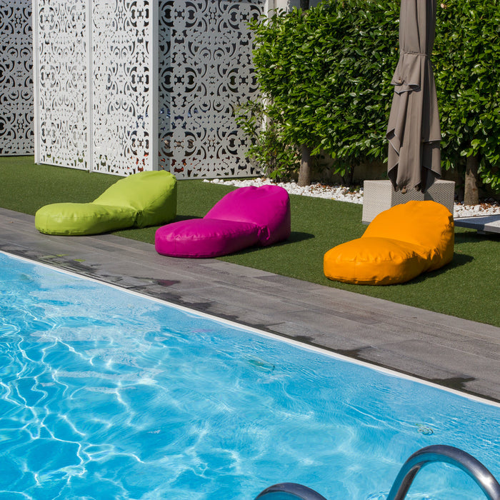 Avalon Pouf Poltrona/Letto Double Mamba in ecopelle Imbottito Made in Italy dim:  95X75 cm