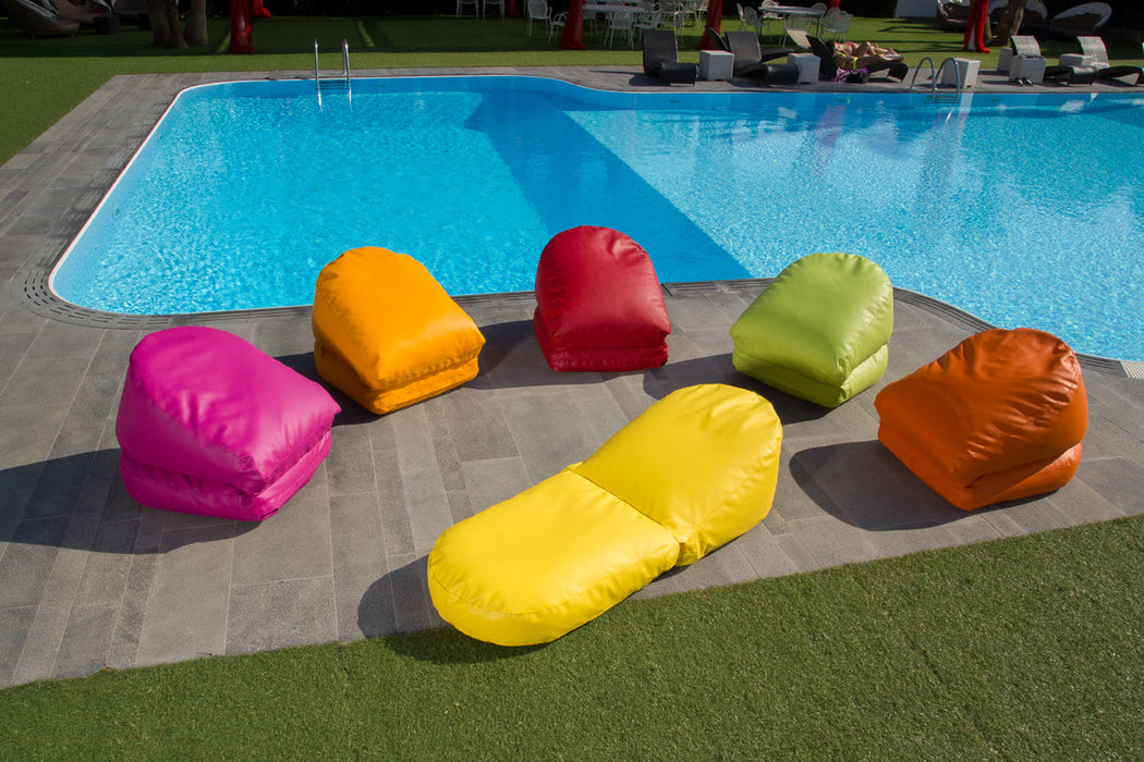 Avalon Pouf Poltrona/Letto Double Mamba in ecopelle Imbottito Made in Italy dim:  95X75 cm