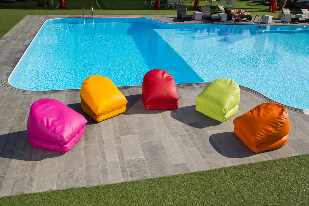 Avalon Pouf Poltrona/Letto Double Mamba in ecopelle Imbottito Made in Italy dim:  95X75 cm