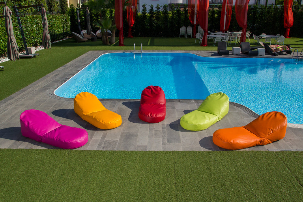 Avalon Pouf Poltrona/Letto Double Mamba in ecopelle Imbottito Made in Italy dim:  95X75 cm