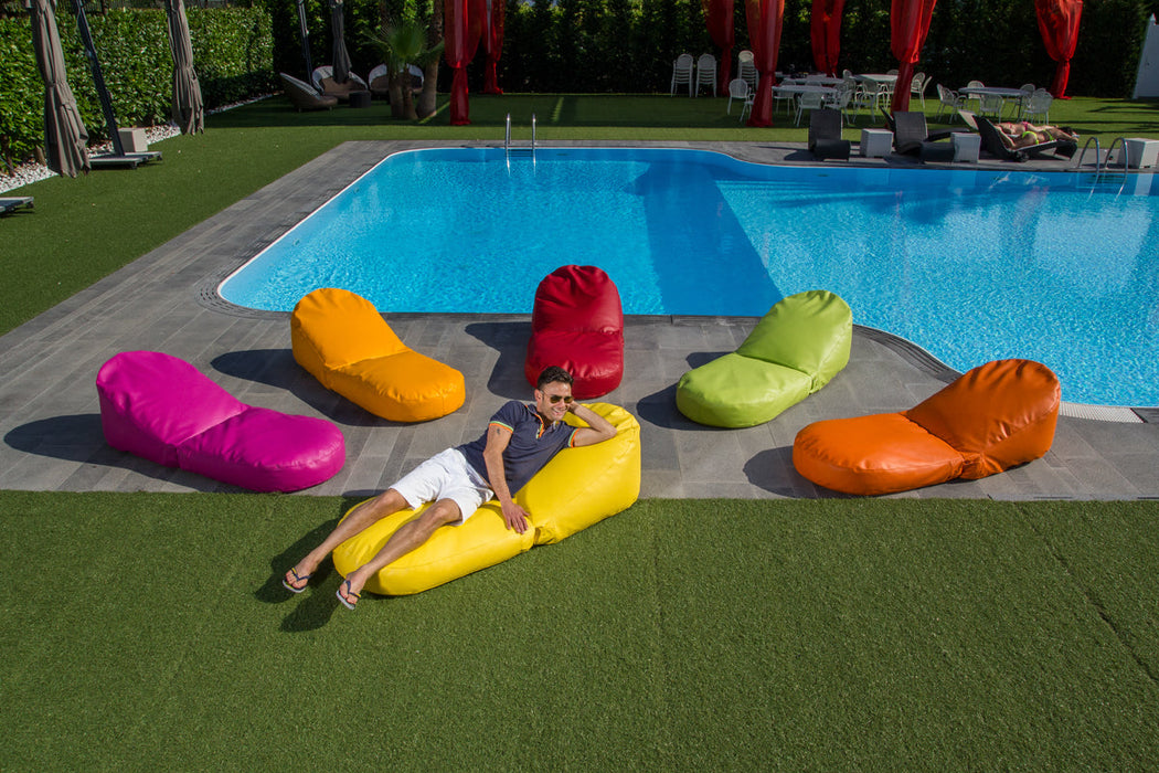 Avalon Pouf Poltrona/Letto Double Mamba in ecopelle Imbottito Made in Italy dim:  95X75 cm