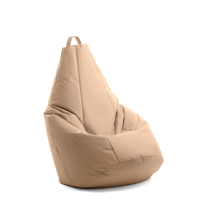 Pouf Poltrona Sacco Pera con tasca portaoggetti, Sfoderabile con Sacca interna, in tessuto Jive Antistrappo, Impermeabile, Dim. 70x130 cm