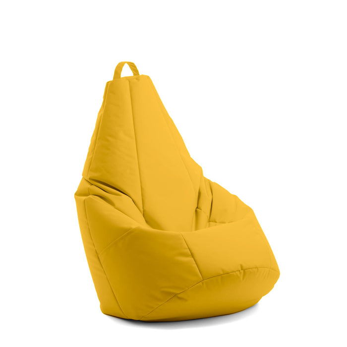 Pouf Poltrona Sacco Pera con tasca portaoggetti, Sfoderabile con Sacca interna, in tessuto Jive Antistrappo, Impermeabile, Dim. 70x130 cm