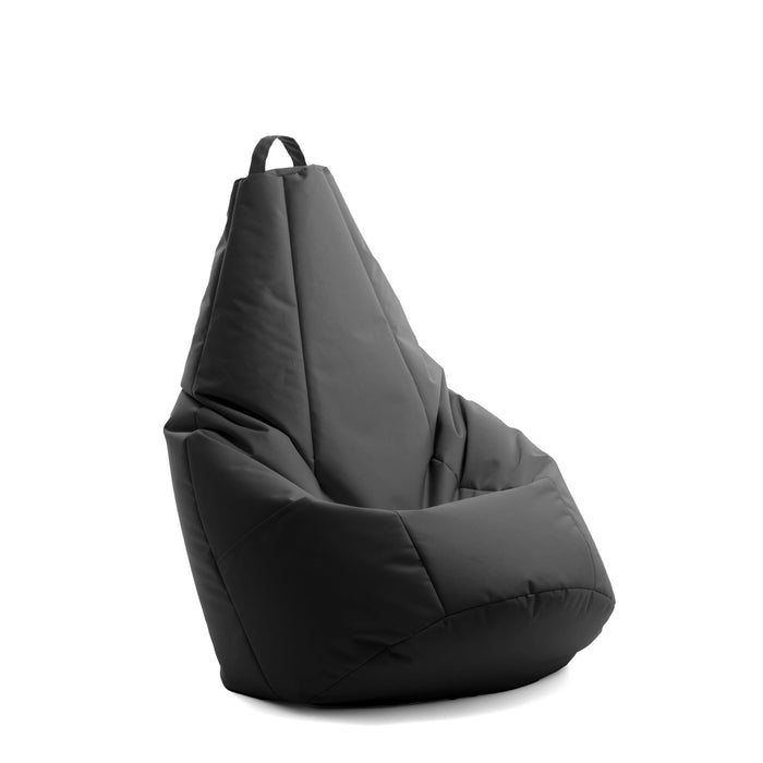 Pouf Poltrona Sacco Pera con tasca portaoggetti, Sfoderabile con Sacca interna, in tessuto Jive Antistrappo, Impermeabile, Dim. 70x130 cm