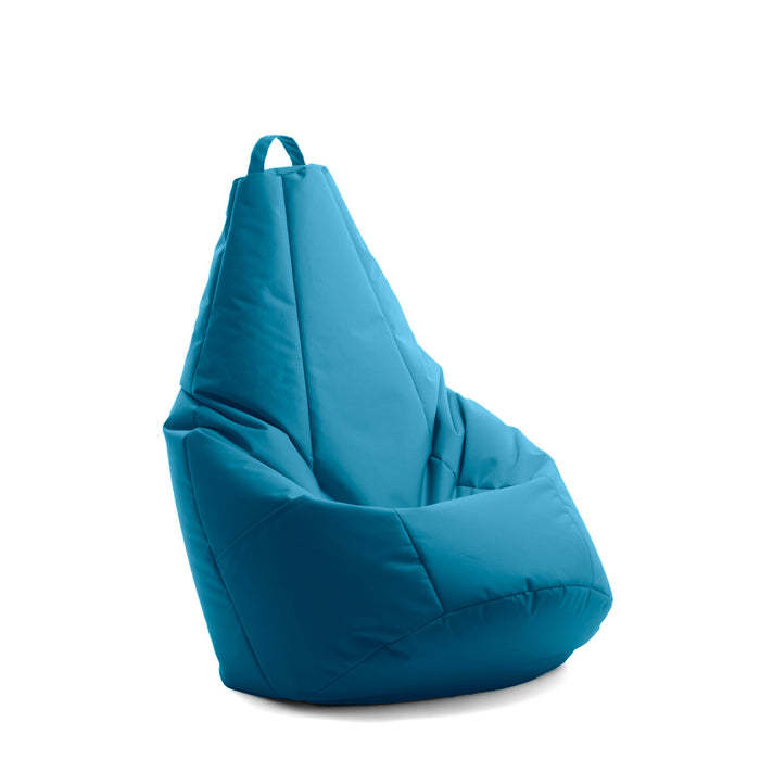 Pouf Poltrona Sacco Pera con tasca portaoggetti, Sfoderabile con Sacca interna, in tessuto Jive Antistrappo, Impermeabile, Dim. 70x130 cm