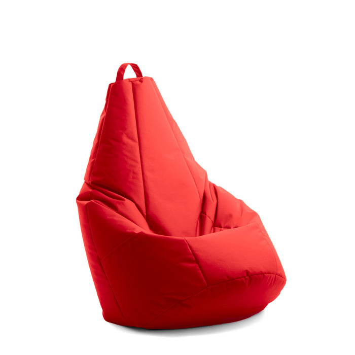 Pouf Poltrona Sacco Pera con tasca portaoggetti, Sfoderabile con Sacca interna, in tessuto Jive Antistrappo, Impermeabile, Dim. 70x130 cm