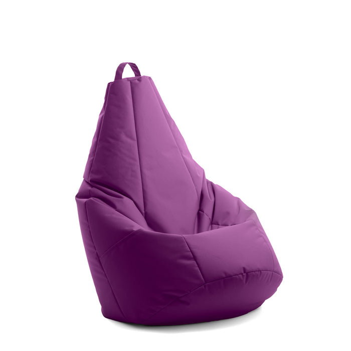 Pouf Poltrona Sacco Pera con tasca portaoggetti, Sfoderabile con Sacca interna, in tessuto Jive Antistrappo, Impermeabile, Dim. 70x130 cm