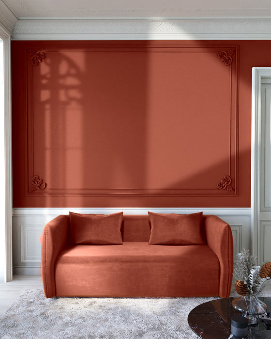 Divano Hug Avalon in Velluto per Sala d'attesa o Zona Living Dim: 84x190xH 68cm
