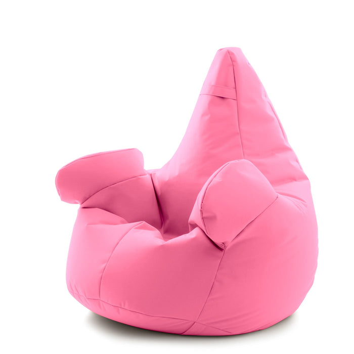 Pouf poltrona sacco Super Gigante XXL con braccioli Ploof, sfoderabile con sacca interna, Avalon in tessuto poliestere Jive per interno Imbottito, Antistrappo, Impermeabile Dim: Ø105 x H115 cm