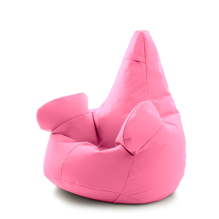 Pouf poltrona sacco Grande con braccioli Ploof, sfoderabile con sacca interna, Avalon in tessuto poliestere Jive per interno Imbottito, Antistrappo, Impermeabile Dim: Ø85 x H90 cm