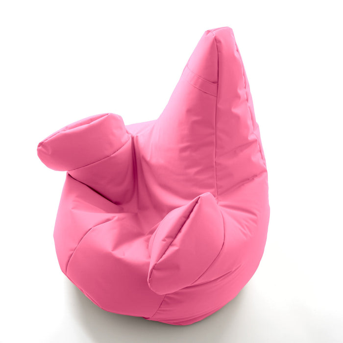 Pouf poltrona sacco Grande con braccioli Ploof, sfoderabile con sacca interna, Avalon in tessuto poliestere Jive per interno Imbottito, Antistrappo, Impermeabile Dim: Ø85 x H90 cm