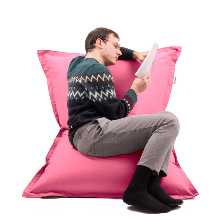 Pouf Cuscino Thin medio sacca vuota in tessuto antistrappo impermeabile Jive per interno dim.135x90 cm