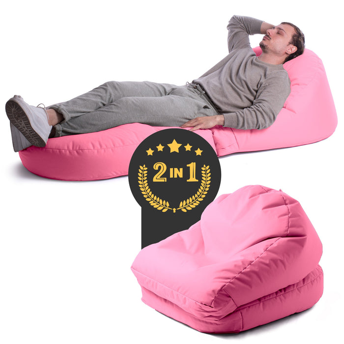 Avalon Pouf Poltrona/Letto Double Jive in tessuto Imbottito Made in Italy dim:  95X75 cm