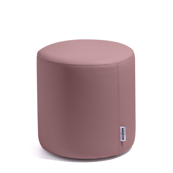 Avalon Tavolino Pouf Rigido Cilindro Similpelle Mamba Trendy Classe 1-IM Ignifugo per Interno ed Esterno. Dim: Ø35 cm X H32 cm
