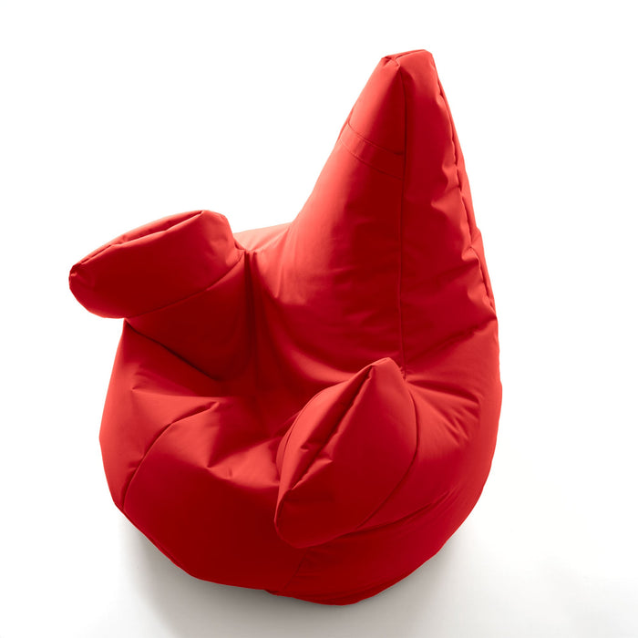 Pouf poltrona sacco Grande con braccioli Ploof, sfoderabile con sacca interna, Avalon in tessuto poliestere Jive per interno Imbottito, Antistrappo, Impermeabile Dim: Ø85 x H90 cm